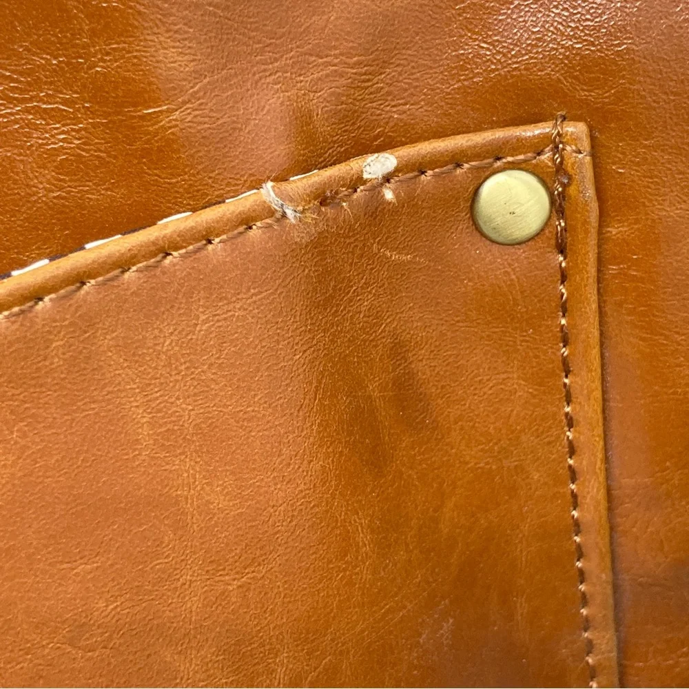 Kelly Moore + A Beautiful Mess Brown Camera Diaper Messenger Bag